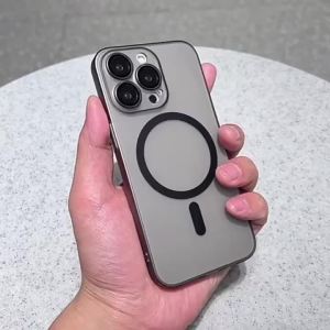 HOCE Ultra Thin Magnetic For MagSafe Case For iPhone 17 Air 16 15 14 13 12 Pro Max With Film Protector Matte Hard PC Cover