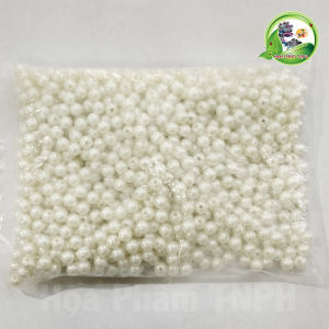 Hạt Cườm Ngọc Trai Trắng Ngà 10 Ly Bằng Nhựa ABS Hạt Bóng Đẹp Có Lỗ Xỏ Gói 100 - 500 gam Thích Hợp Làm Phụ Kiện Handmade Trang Trí Vòng Đeo Tay