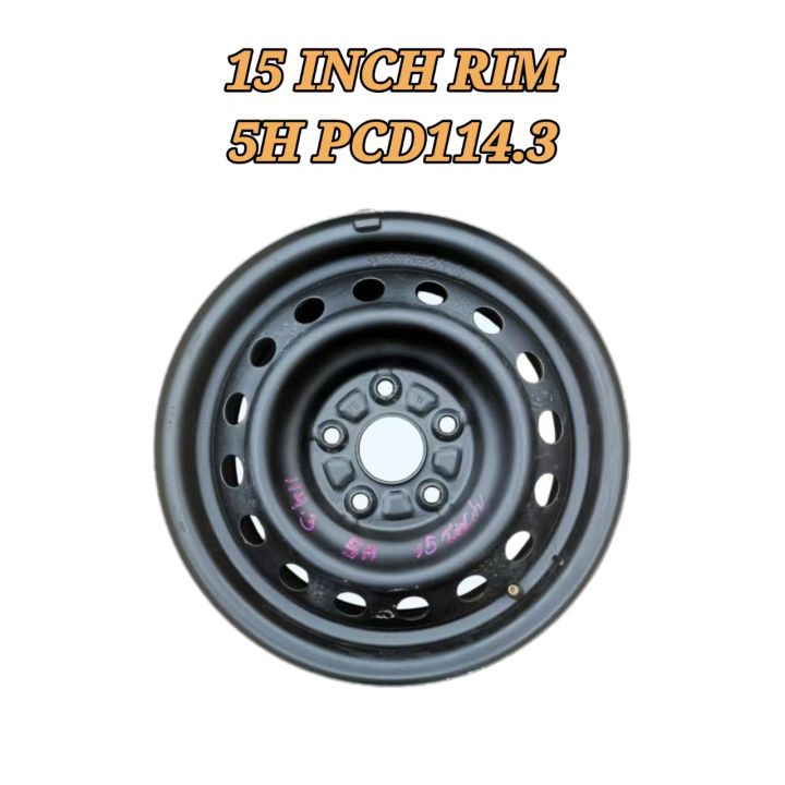 Steel Rim Besi / Rim Tyre / Tayar Rim / Tire Rim 15 Inch 5H PCD114.3 ...
