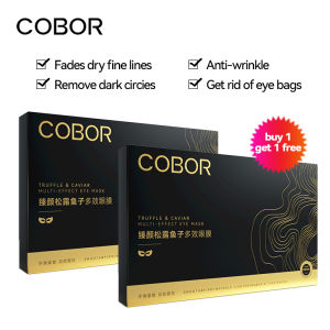 COBOR【Buy 1 Get 1】Truffle & Caviar Multi-Effect Eye Mask Anti-Aging Wrinkle Eye Patches Eye Bags Dark Circles Puffiness Moisturizing Collagen Hydro Gel Eye Masks Skincare(2 Box10 Pairs)