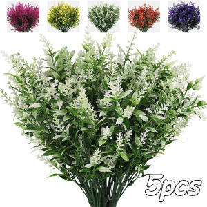 Artificial Green Simulated Flower Plastic Lavender Flower Artificial Flower Home Wedding Outdooor