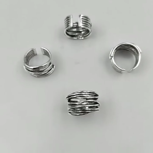 Cầm tay bằng kim loại có thể điều chỉnh nhẫn có thể xếp chồng lên nhau mạnh mẽ vừa vặn thoải mái thiết kế cổ điển