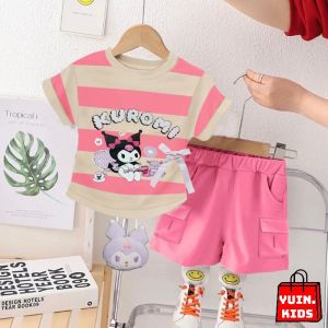 Setelan Anak Perempuan Karakter Kuromi Usia 1-10 Tahun