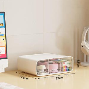 Desktop Organizer Pegboard Storage Box With Drawer Stackable Drawer Box Large CapacityLaci Meja Dengan aksesori percuma