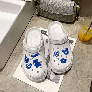 NDDshop ราคาประหยัด รองเท้าผู้หญิง หัวโต รุ่นยอดฮิต วัสดุยาง PVC พื้นหนา 2 นิ้ว ทรงสวย กันน้ำ กันลื่น ทนทาน สินค้าคุณภาพดี ราคาสุดคุ้ม