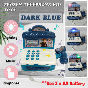 Pretend Play Cartoon Phone Telephone Playset with Light Sound and Music Education Toys for Kids 卡通系列电子学习电话 *READY STOCK*