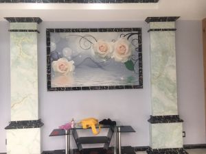 Tranh dán tường 3D Cửu Ngư Quần Hội kt 70cm*1m2