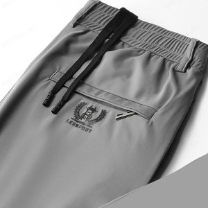 seluar kasual slim fit yang selesa seluar peluh retak kasual seluar sutera ais bernafas ultra nipis