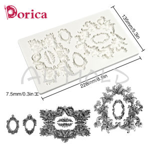 Retro Lace Relief Design Silicone Mold Sugarcraft Chocolate Fondant Cake Mold DIY Resin Clay Model Home Decorating Tool Bakeware