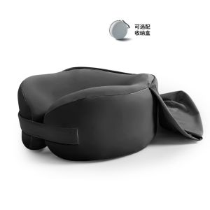SG STOCK Memory Foam U-Shaped Hooded Neck Pillow for Travel - Foldable Portable Support Airplane Sleeping With Bag
