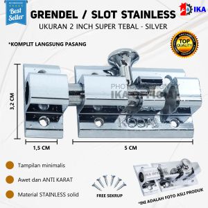 Grendel Slot Pintu/kunci Silver 65 cm I By KODAI ASLI 100% kualitas tebal balok kuat