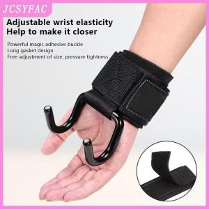 JCSYFAC  2PCS Weight Lifting Hook Grips With Wrist Wraps Hand-Bar Wrist Strap Gym Fitness Hook Weight Strap Pull-Ups Power Lifting Gloves
