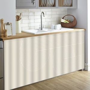 Simple Kitchen Cabinet Curtain Langsir Kabinet Dapur Slide Dust Door Curtain Home