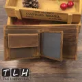 (Wholesale)(Genuine Leather) Bag, Nubuck Leather, TLH-206 Short, Brown, Mens Wallet, Bag. 100% Genuine Cow Guaranteed. Delivery within 1 day. Thai Leather Hub. 