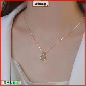 Follow Get New[Bloom Z] Hetian Necklace Metal Non Tarnish Fashion Women Accessories Jewelry