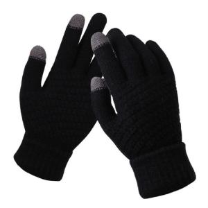 Men Gloves Winter Touch Screen Gloves Warm Stretch Knit Mittens Full Finger Guantes for Women Men