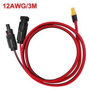 Solar Connector to XT60I- F Adapter CableConnect SolarPanel Charge Cable 12AWG for Solar Generator PortablePower Station