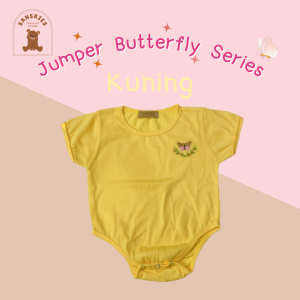 0 - 12 Bulan Jumper Butterfly Series Aneka Warna Jumpsuit Bodysuit Bayi Newborn Hingga 1 Tahun Murah Terjangkau Bisa COD Bayar di Tempat