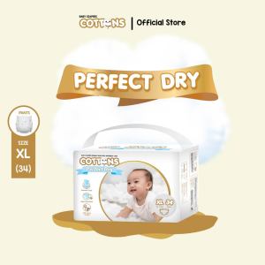 TWINPACK CottonsBabyDiapers - Perfect Dry NB/S/M/L/XL/XXL Popok Bayi/ Popok Sekali Pakai/ Popok Nyaman/ Popok Lembut/ Popok Premium