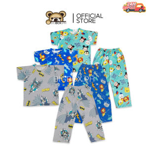 BigboxPH Kids Cute Everyday Terno Pajama Set for Boys 1-12 Years Old
