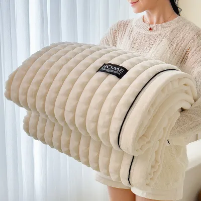 Mink blanket yoga blanket thick blanket air conditioning soft warm blanket for children single double layer many colors available-152c4c8b