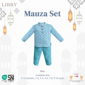 [TOMS] [Koko Anak] - LIBBY (1stel) MAUZA SET | Stelan Koko Anak Laki Laki 9bulan sampai 10tahun | Stelan Baju Muslim Anak | Sarimbit | Ramadhan Raya Collection 2025