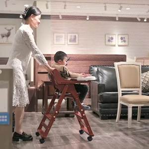 Baby High Chair Baby Dining Seat High Chair Baby Baby Chair For Eating Portable multifunctional foldable solid wood baby home use