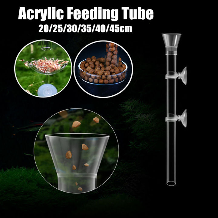 Acrylic Aquarium Feeder Tube Dish Shrimp Fish Snail Food Dispenser