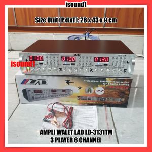 AMPLIFIER WALET LAD LD 3131TM AMPLI WALET 3 PLAYER 6 CHANNEL ORIGINAL