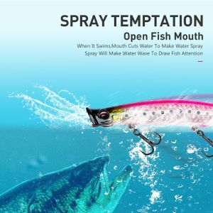 1pcs Kingdom King lure 3D phantom wave crawling surface system lure float for long throw suitable for freshwater and seawater 7.5g 12.8g 18.5g sea bass biomimetic false bait