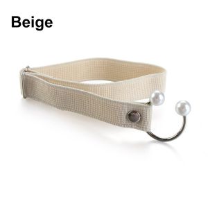 WISHAHA Adjustable Elastic Locking High Heels Ankle Tie Band Bundle Shoelace U-shaped Pearl Anti-skid Straps