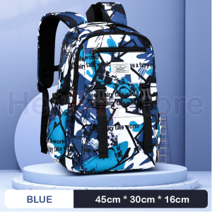 [NEW] ZMBABY 45cm Primary Secondary School Bag Kids Beg Sekolah Rendah Menengah Beg Sekolah Budak Kolej Laptop Backpack Large Capacity