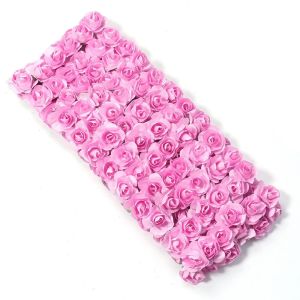 LUMIYA 144PCS Mini Artificial Rose Flower 2CM Paper Rose Paper Rose Bouquet Home Decor Artificial Flowers Bouquets Wedding Decorations