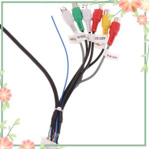 Green sea lazlook 20 P ปลั๊กสเตอริโอรถยนต์วิทยุ RCA เอาต์พุต AUX สายอะแดปเตอร์เชื่อมต่อสายไฟสายซับวูฟเฟอร์สายซิมการ์ด4G สายวิทยุรถยนต์