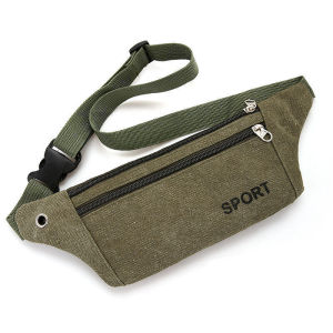 Durable Sports Waist Bag Outdoor Phone Pouch For Hiking Running Work Canvas Pouch