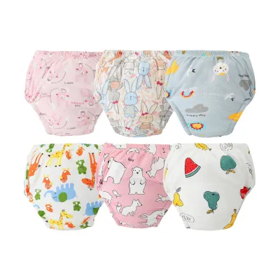 Orzbow 6 Pack Toddler Potty Training Pants Reusable Waterproof Underwear Baby Newborn Cotton Washable Cloth Diaper