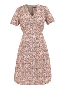 Krizias V-Neck Printed Shift Dress