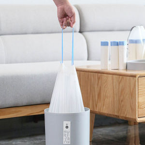 Tall Kitchen Drawstring Trash Bags Ultra Strong Garbage Bags for Kitchen Unscented Bin Can Liners Plastic Bags Rubbish Bags 75 Count (5 Rolls)