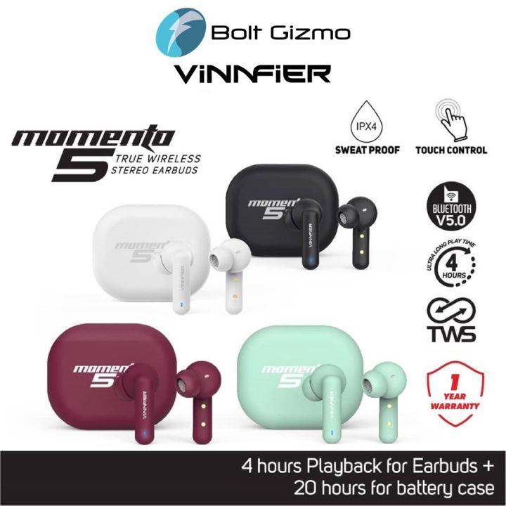 Vinnfier Momento 5 Bluetooth True Wireless Earphones Touch Control