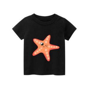 Kaos anak uniseks laki laki perempuan baju tshirt anak usia 2-12th cowok cewek atasan lengan pendek gambar bintang laut kedip