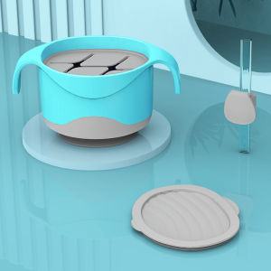 Hamshmoc Bát ăn cho bé 3-trong-1 thiết kế chống trượt đế hút snap-on Rơm có thể tháo rời cho trẻ sơ sinh 4 + tháng