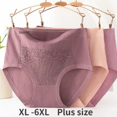 XXXL 4XL 5XL Plus Size Women Panties High Waist Color Patchwork