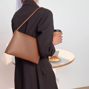 Lady Purse Simple Fashion Carrying Bag Underarm Bag Versatile Shoulder Bags Armpit Bag Handbag Solid Color Tote Bags