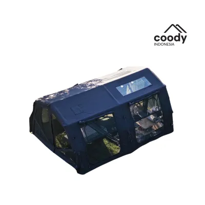 Coody 17.28 Familia Pro Inflatable Air Tent – Tenda Camping Glamping Otomatis 4 Musim Kapasitas Besar 3.6 x 4.8 m (Beige Black Army Green Gray)