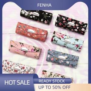 FENHA Lipstick Case Retro Embroidered Holder Flower Design With Mirror Packaging Box