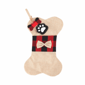 TWCEJE168 Bone Shaped Christmas Stocking Sock Pendant 3D Cartoon Xmas Gift Bag Creative Exquisite Dog Bone Stocking Hanging Ornament Home Xmas Decor