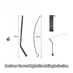 Portable Camping Light Stand Hook 360° Adjustable Foldable Outdoor Lamp Bracket For Hiking Picnic