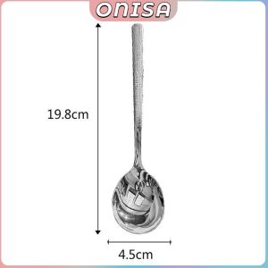 Stainless Steel Spoon Metal Kitchen Cooking Spoon Family Soup Spoon