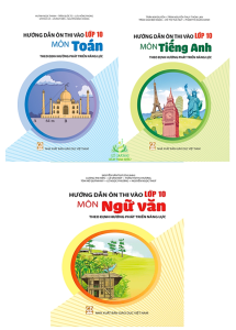 Sách - Combo hướng dẫn ôn thi vào lớp 10 môn Toán- văn- Anh (theo định hướng phát triển năng lực)