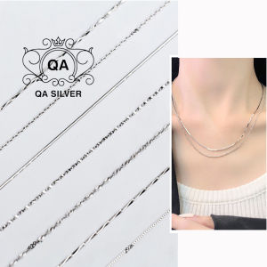 Dây chuyền bạc 925 trơn vòng cổ không mặt tối giản S925 BASIC QA SILVER Necklace NE170304